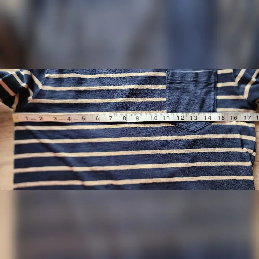 J.Crew Knit Goods Striped Creneck Pocket T-shirt Women's Small‎ Nautical